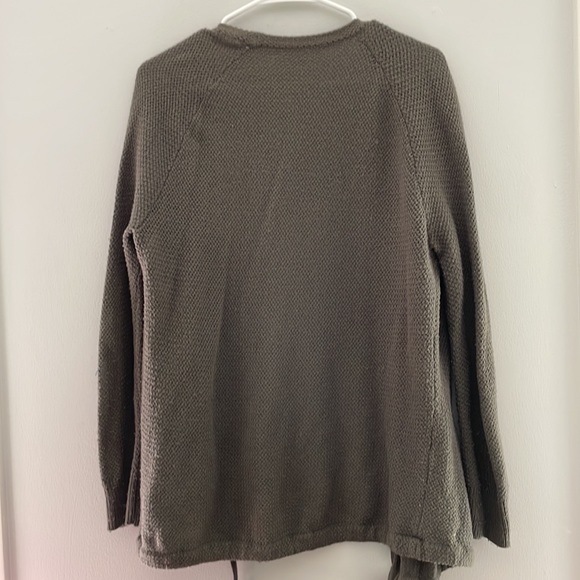 Madewell xxs sage green patch pocket tie bottom cardigan - Picture 3 of 4